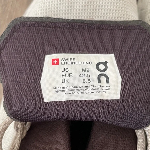 On Running Cloud Men’s Sneakers - White and Dark Gray - Picture 2 of 4